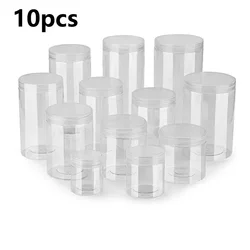 10pcs Plastic Food Jars Empty GrainsTank Cookie Sealed Cans  Refillable Makeup Balm Container Kitchen Storage Jars Travel Bottle
