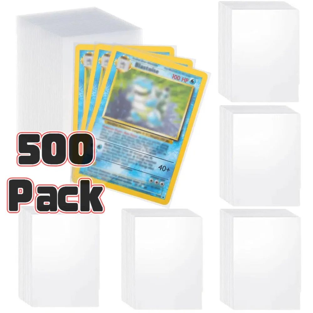 Anti Scratch Dust Proof Trading Card Protectors 500 Counts Clear Plastic Soft Penny Card Sleeves For PTCG MTG Game Sports Cards