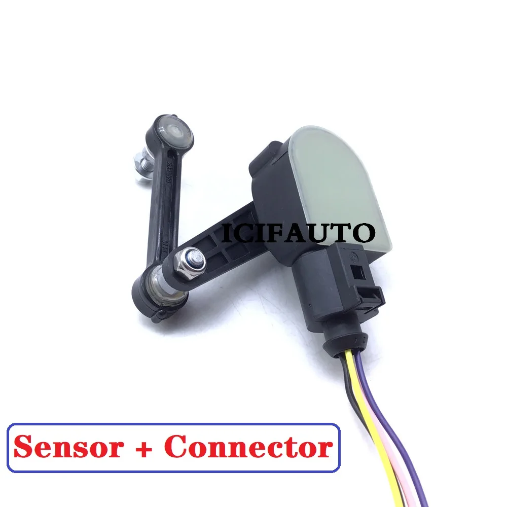 7L6616571 Rear Left Air Suspension Level Height Sensor or Sensor+Connector for Audi Q7 (4L) 06-15 Volkswagen Touareg (7L) 02-10