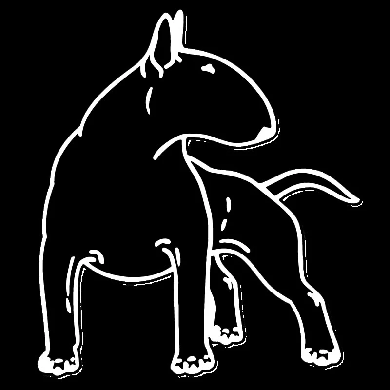 LYKX Bull Terrier Dog Funny Styling Car Sticker Automobiles Motorcycles Exterior Accessories Vinyl Decal for Lada Bmw Audi