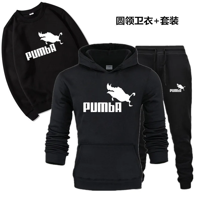 2024 autumn/winter 3-piece men's sports shirt set, high-quality round neck+hooded sports suit, casual jogging pullover, comforta