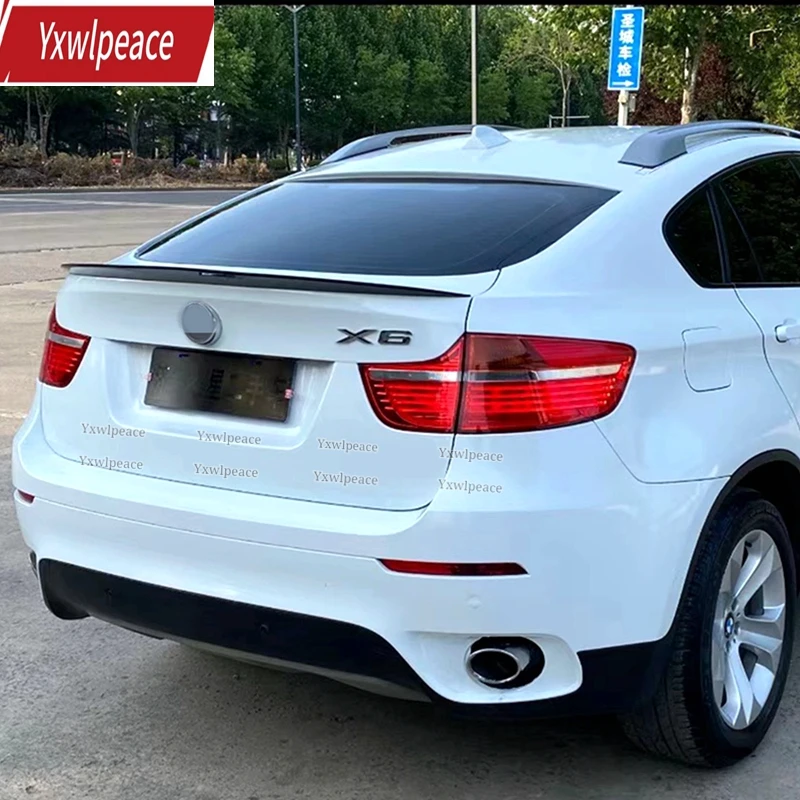 

For BMW X6 E71 Spoiler 2008-2014 ABS Material Unpainted Color Rear Trunk Spoiler Car Accessories