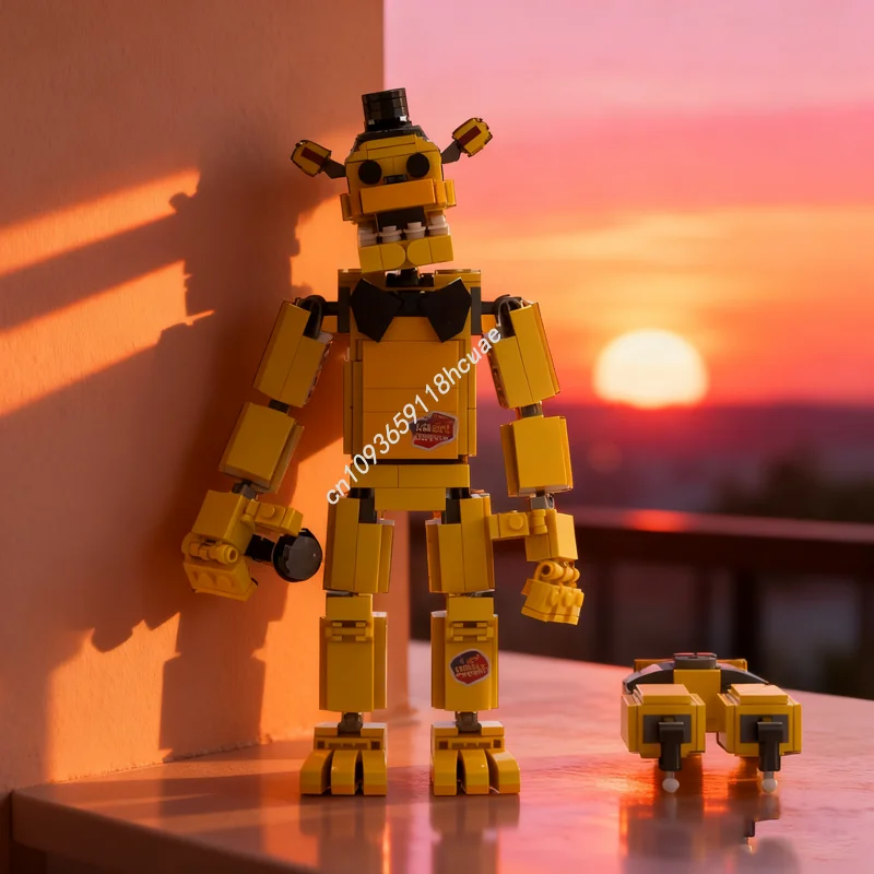

472pcs MOC FnaF 1 Golden Freddy Gamesed Model Building Blocks Architecture DIY Christmas Gift Creative Toys Idea Education Brick