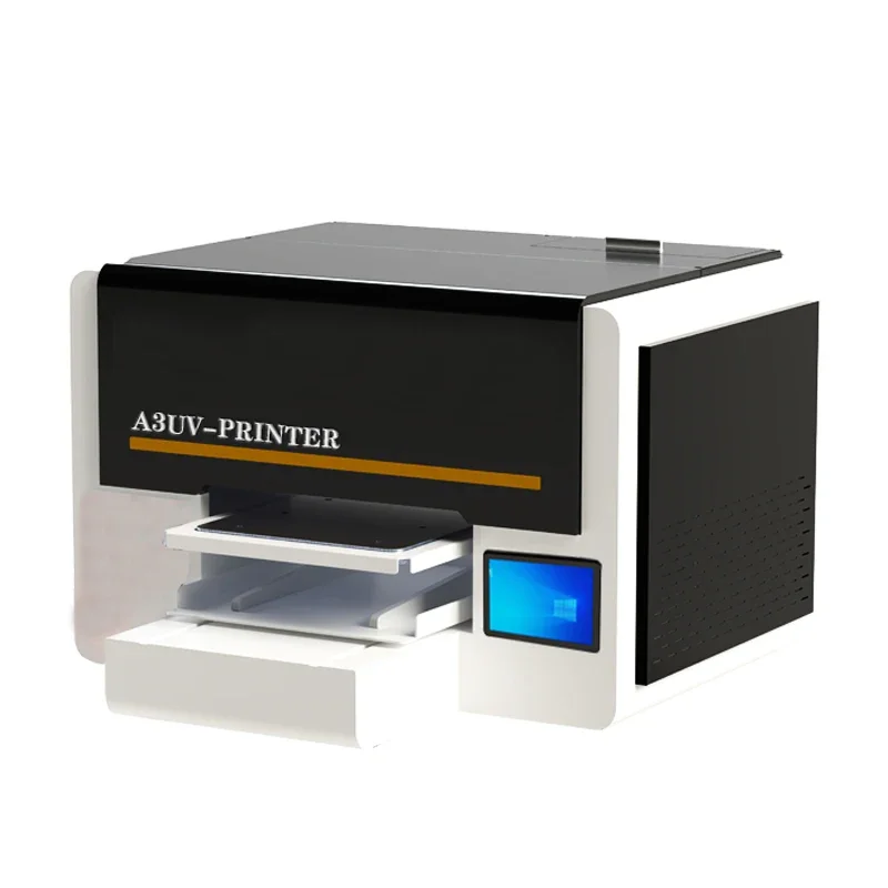 Industrial grade A3 visual positioning small UV printer sheet metal nameplate badge acrylic plastic disc printing