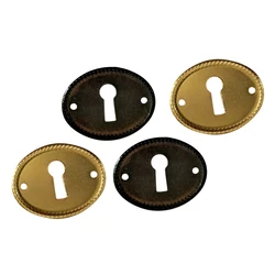 2Pcs Keyhole Cover Plate Oval Key Escutcheon Insert Decor Furniture Accessories Zinc Alloy Vintage Door Drawer Plates 35*27mm