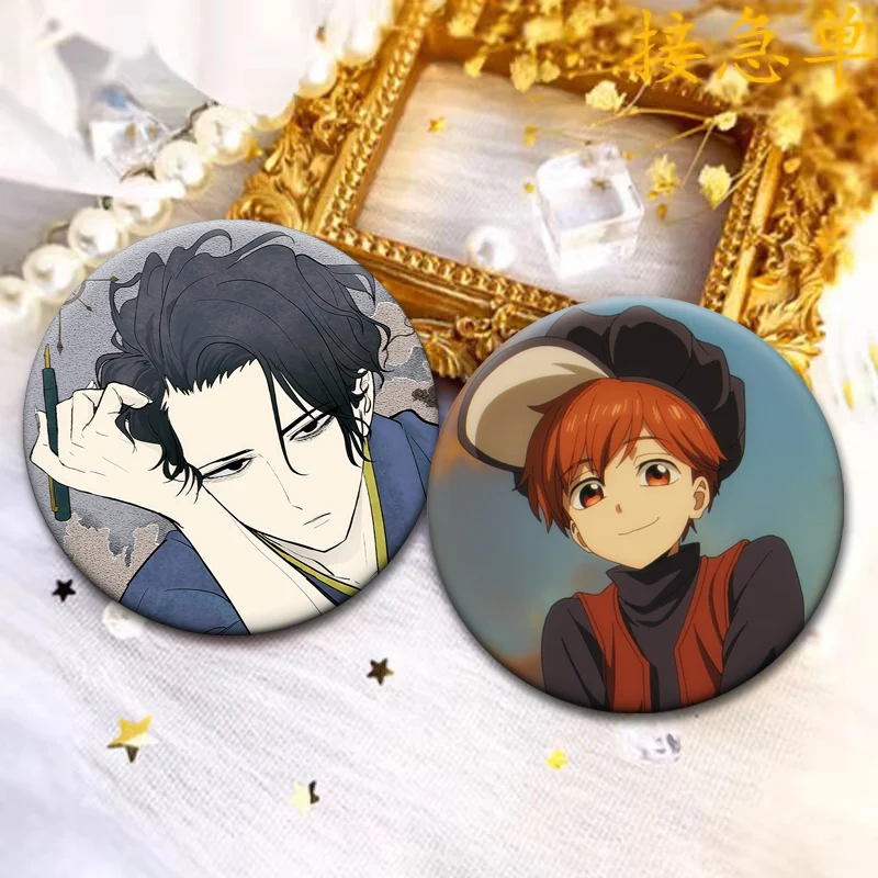 Anime No Longer Allowed in Another World Pins Sensei,Elfy,Mena Brooches Round Cartoon Badge for Backpack Accessorie Jewelry Gift
