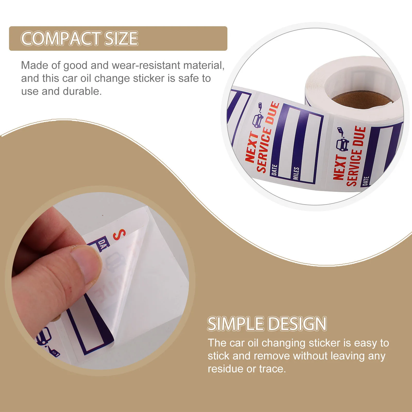 1 لفة تغيير الزيت ملصق صيانة السيارات تذكير التسمية لاصق خدمة بسبب ملصق لملصق مجلد ملفات الخدمة #3