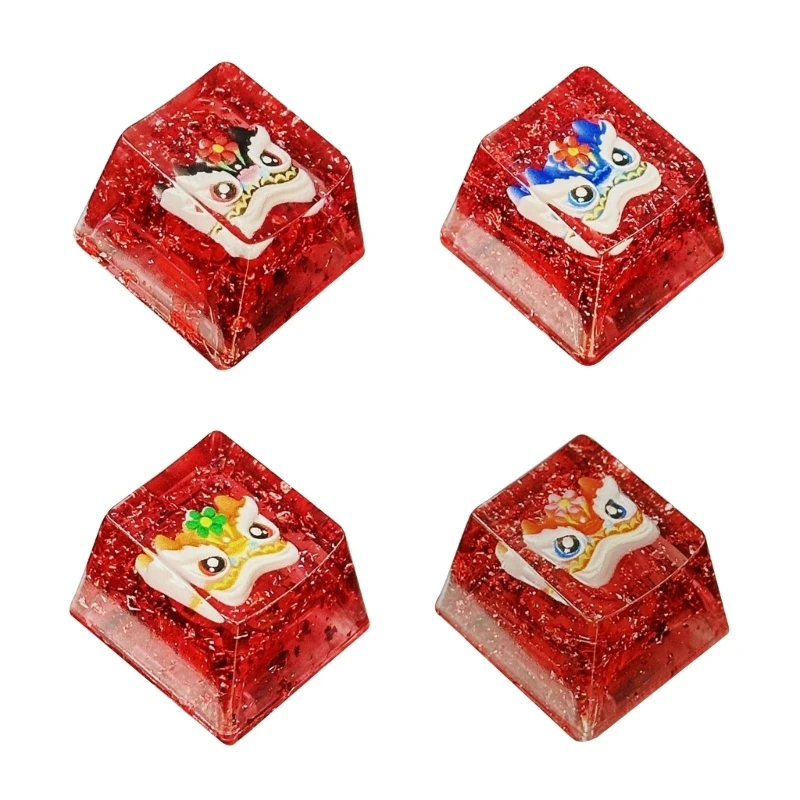 Resin Keycap OEM Height for MX Mechanical Keyboard Chinese Lion Design Drop shipping