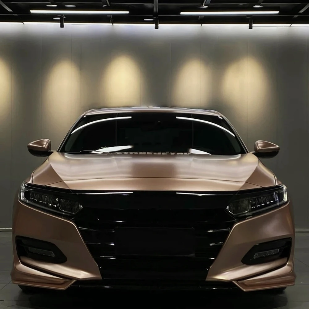 

Автомобильная наклейка, матовая металлическая розовая золотая пленка без пузырей, виниловая пленка для домашних животных, самоклеящаяся наклейка для кузова, автомобильные аксессуары, украшение