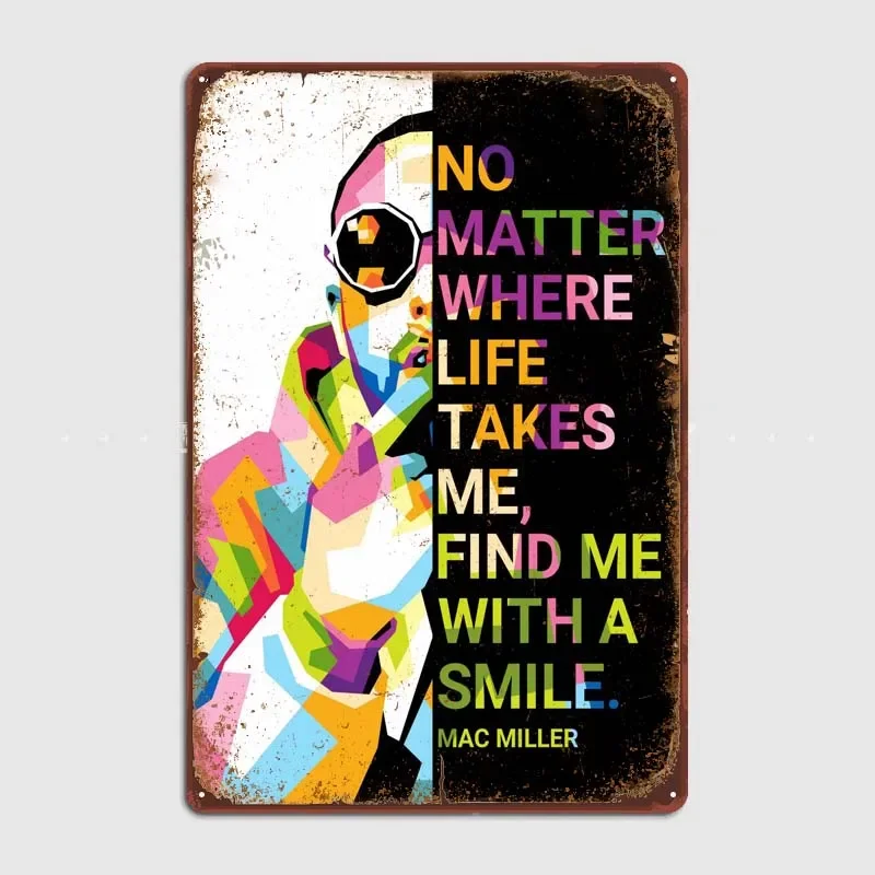 Mac Miller Decoration Wall Decor Retro Metal Sign Decor for Room Vintage Tin Signs for Garage Bar Restaurant Wall Decoration