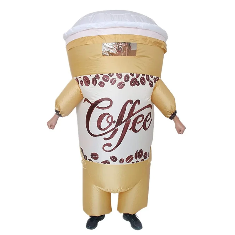Adult Cartoon Burger/Coke/French Fries Inflatable Costume Halloween Cosplay Party Dress Performance Inflated Garment