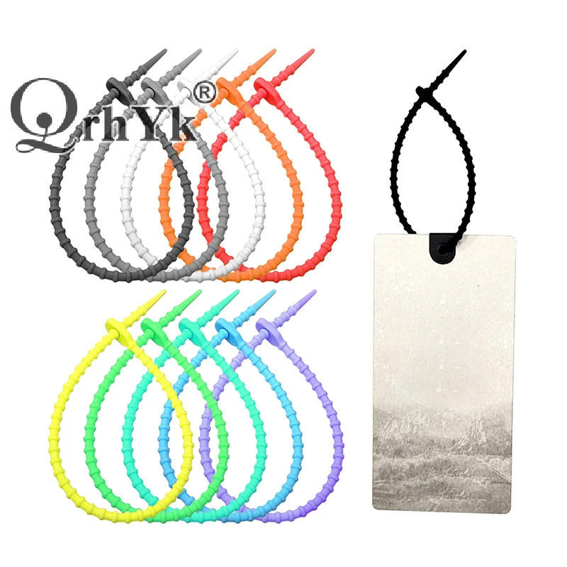 5Pcs Silicone Reusable Diy Keychain Keyring Ties Zip Tie Headset Data Line Twisted Rope Universal Magic Tie