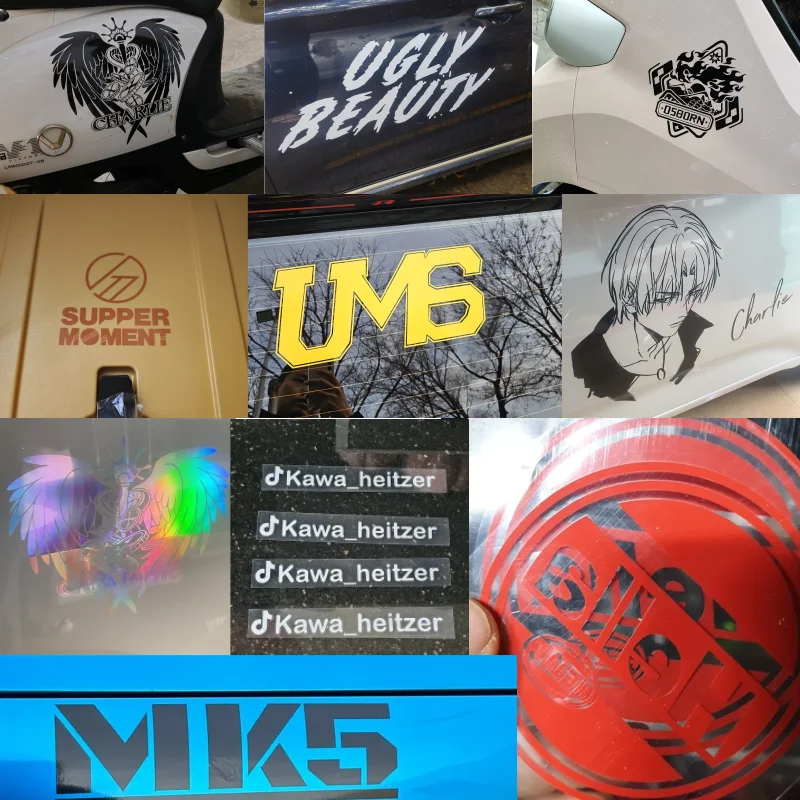 Custom Vinyl Decal Sticker Personalized Lettering Logo Picture Car Laptop Window Wall Waterproof Vinyl