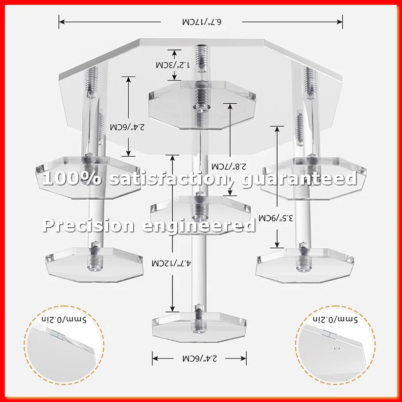 Acrylic Risers Display Stand,7Tier Perfume Organizer and Cupcake Stand,Storage Display Stand for Collectibles and Crafts-A22U