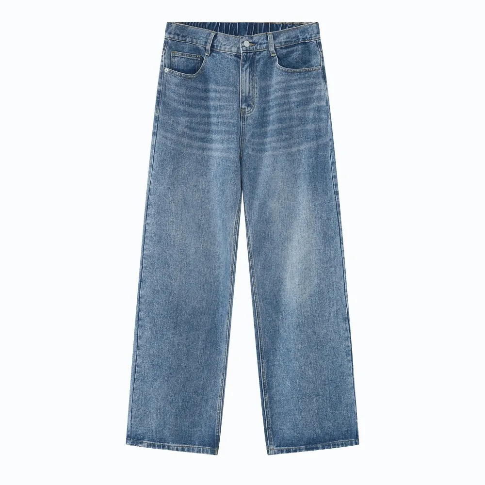 

Fashion Ins Y2K Jeans Men High Waist Loose Straight Denim Trousers Retro Classic Cowboy Pants Man