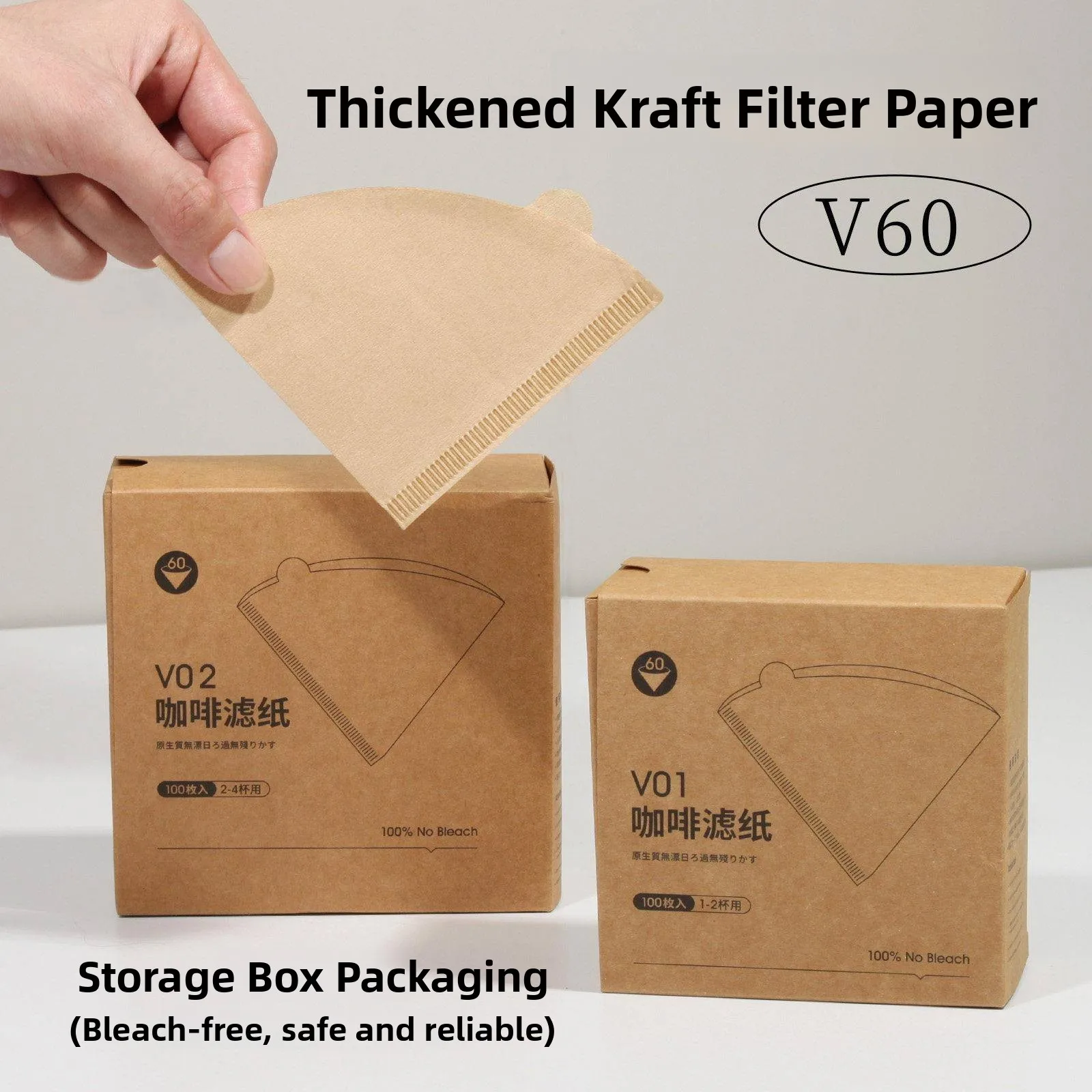 Conical Coffee Filter Paper for V60 Hand-Poured Coffee Dripper  American Coffee hine 00 eets Filter Paper
