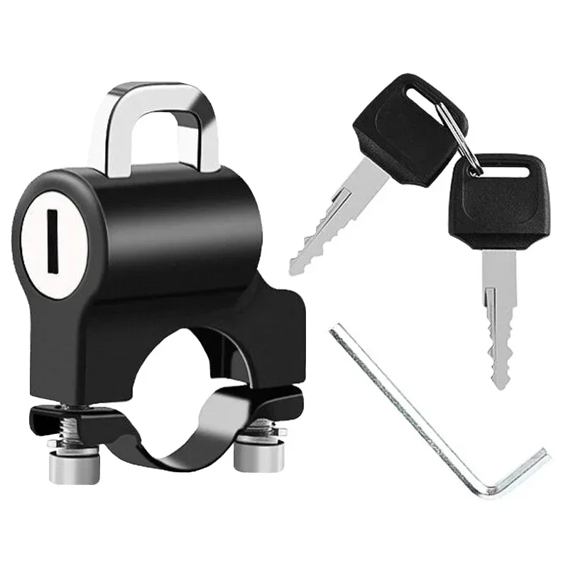 Universal Motorcycle Helmet Lock Anti-Theft Fixed Lock Handlebar Mount Bicycle Electric Motorbike Security Lock Accessories