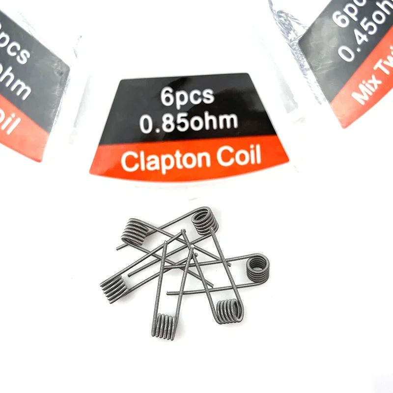 8 Types Prebuilt Coil Alien Clapton Hive Twisted Wire Metal Brush and T Screwdriver for Mesh RDA DIY Wire RBA Bacon Cotton