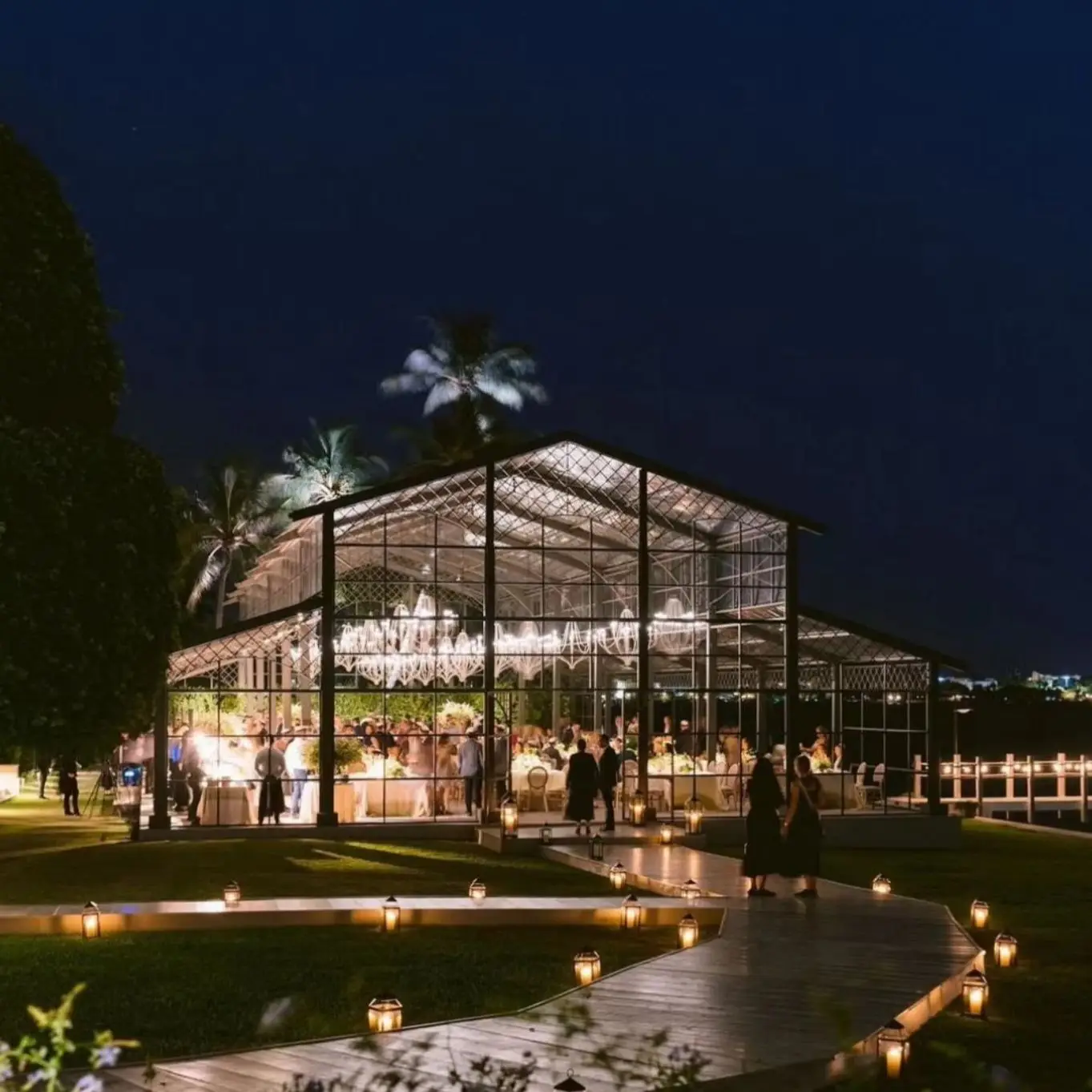Black Aluminum Alloy Clear Span Marquee Tent Waterproof PVC Outdoor Large Shelter For Wedding Exhibition Corporate Event Custom