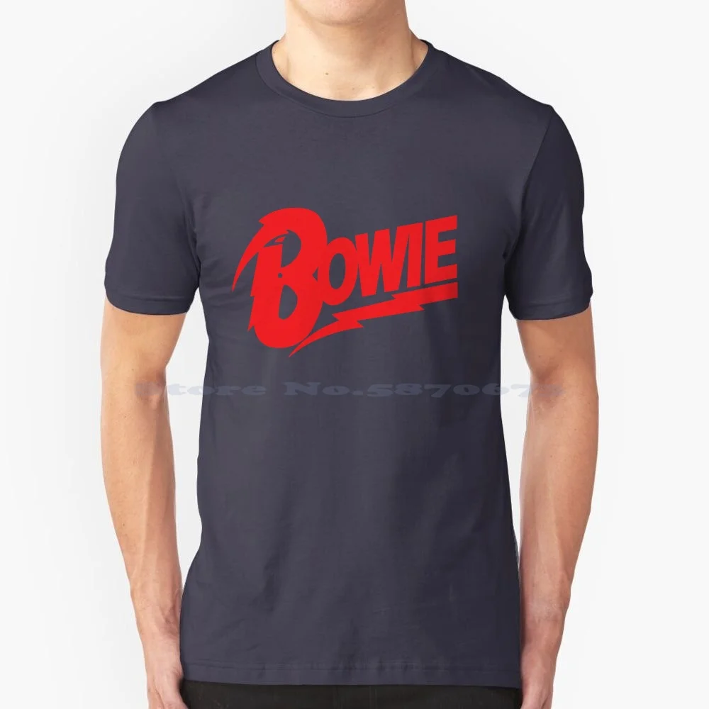 Bowie T Shirt 100% Cotton Tee Ziggy Aladdin Sane Space Oddity Red Blue Black Star Labyrinth Lightning