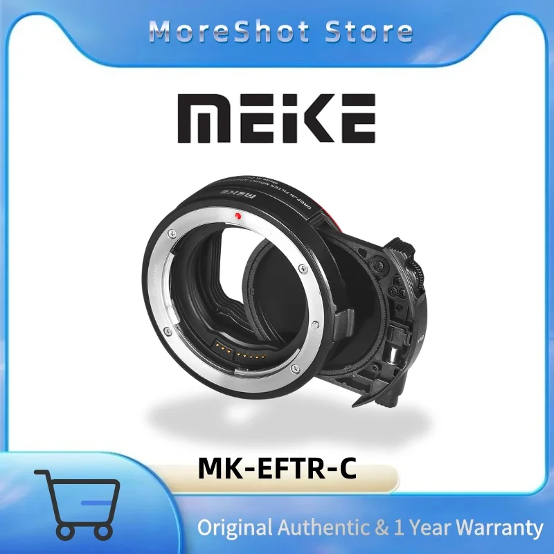 Адаптер для крепления встроенного фильтра Meike MK-EFTR-C EF для камер Canon EOS R RP R5 R6 R7 C70 RED Komodo со сменным ND-фильтром Адаптер для крепления встроенного фильтра Meike MK-EFTR-C EF для камер Canon EOS R RP R5 R6 R7 C70 RED Komodo со сменным ND-фильтром