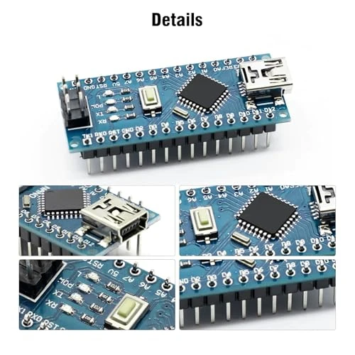 Nano V3.0 Board ATmega328P CH340G 5V 16M Microcontroller for DIY Projects Compatible with Arduino Nano