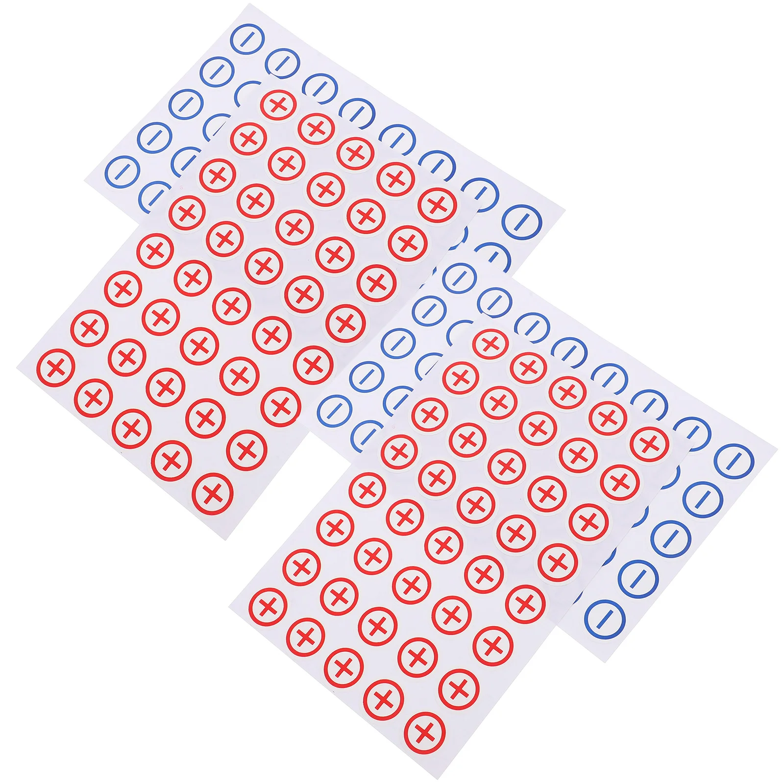 20mm Round Polarity Labels Stickers Clear Identification Material Strong Adhesive Electrical Machines Safety Compliance