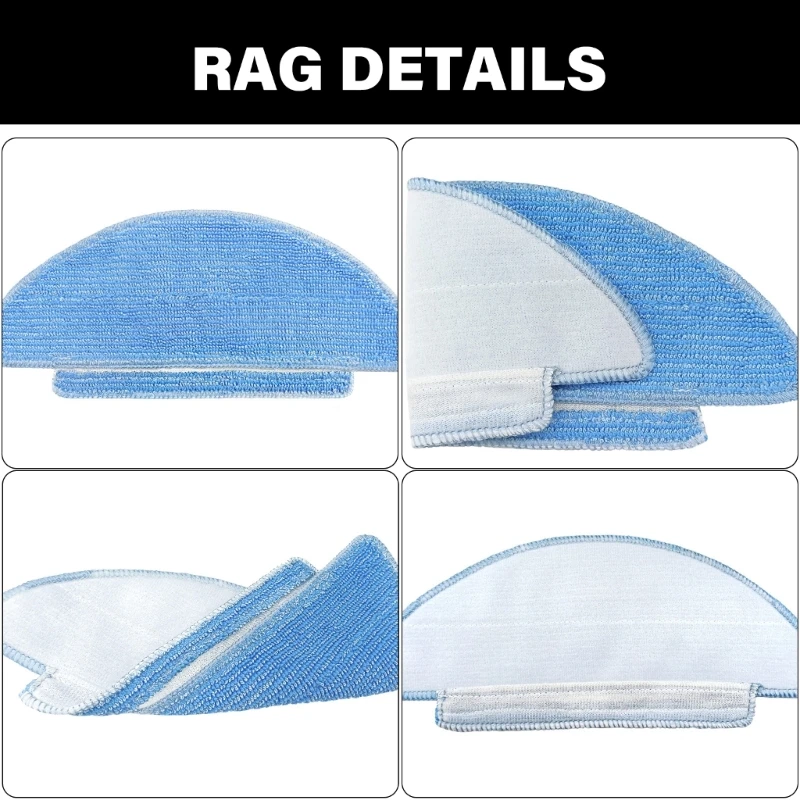 Paño mopa lavable, repuesto Aspiradora Robótica, paños fregado, toallitas, herramienta barrido, piezas adecuadas