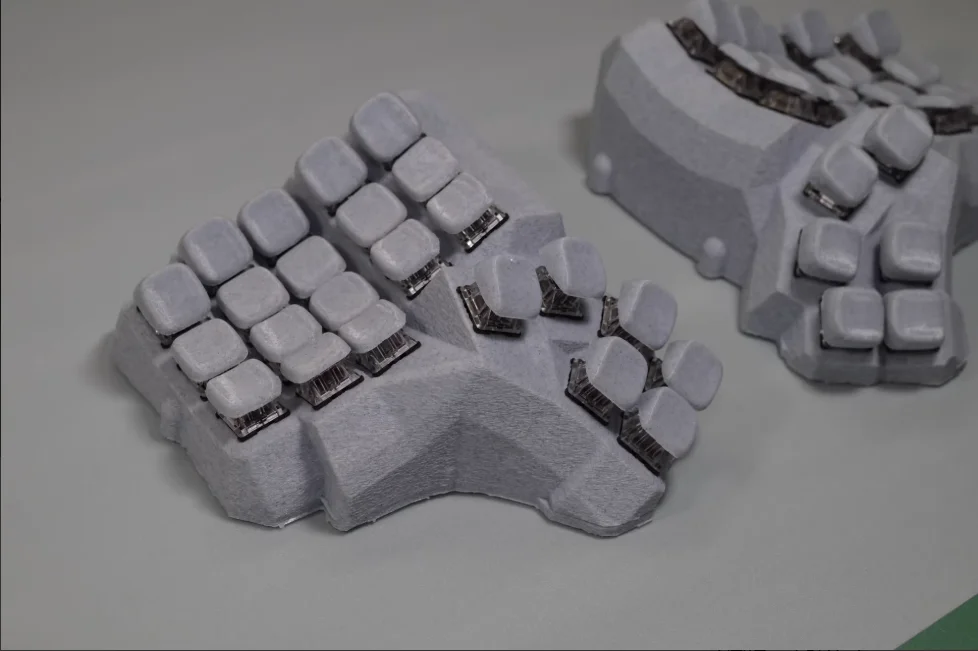 Dactyl Manuform 4x5 Split Keyboard Wired Curved Hot Swap Support VIAL 3D Printed PETG Material Ergonomic Gaming Keyboard Gift