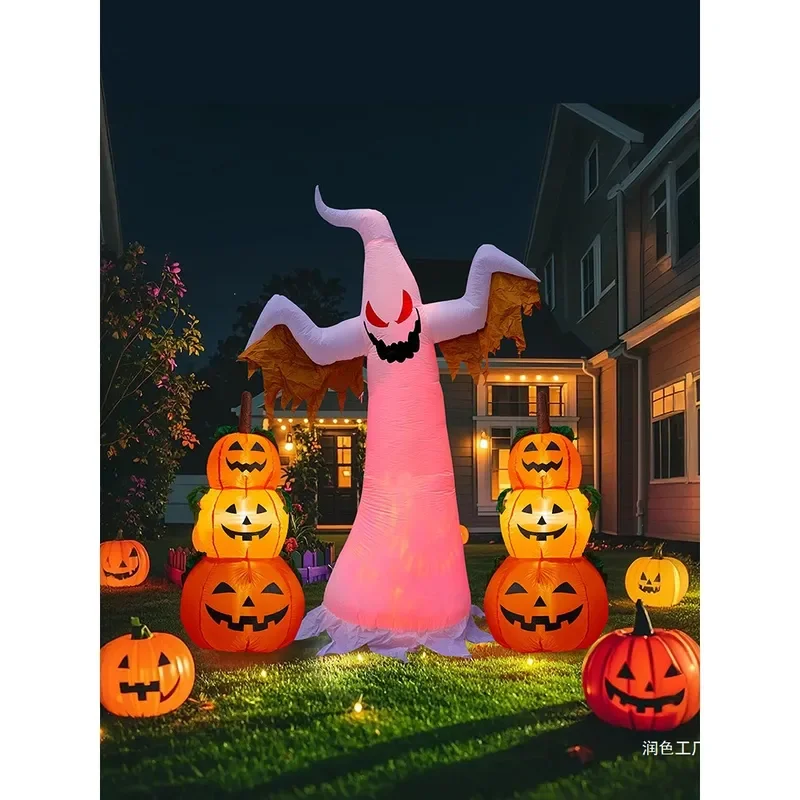 Halloween decoration air model atmosphere scene arrangement luminous pumpkin lantern balloon shopping mall large theme