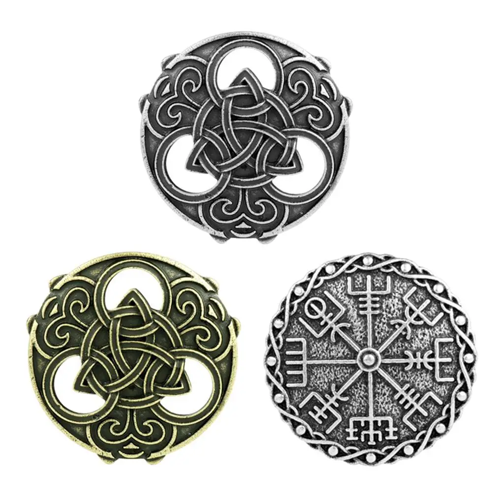 Vintage Norse Brooch for Shawl Zinc Alloy Cloak Pin Medieval Accessories Jewelry Brooch for Garment