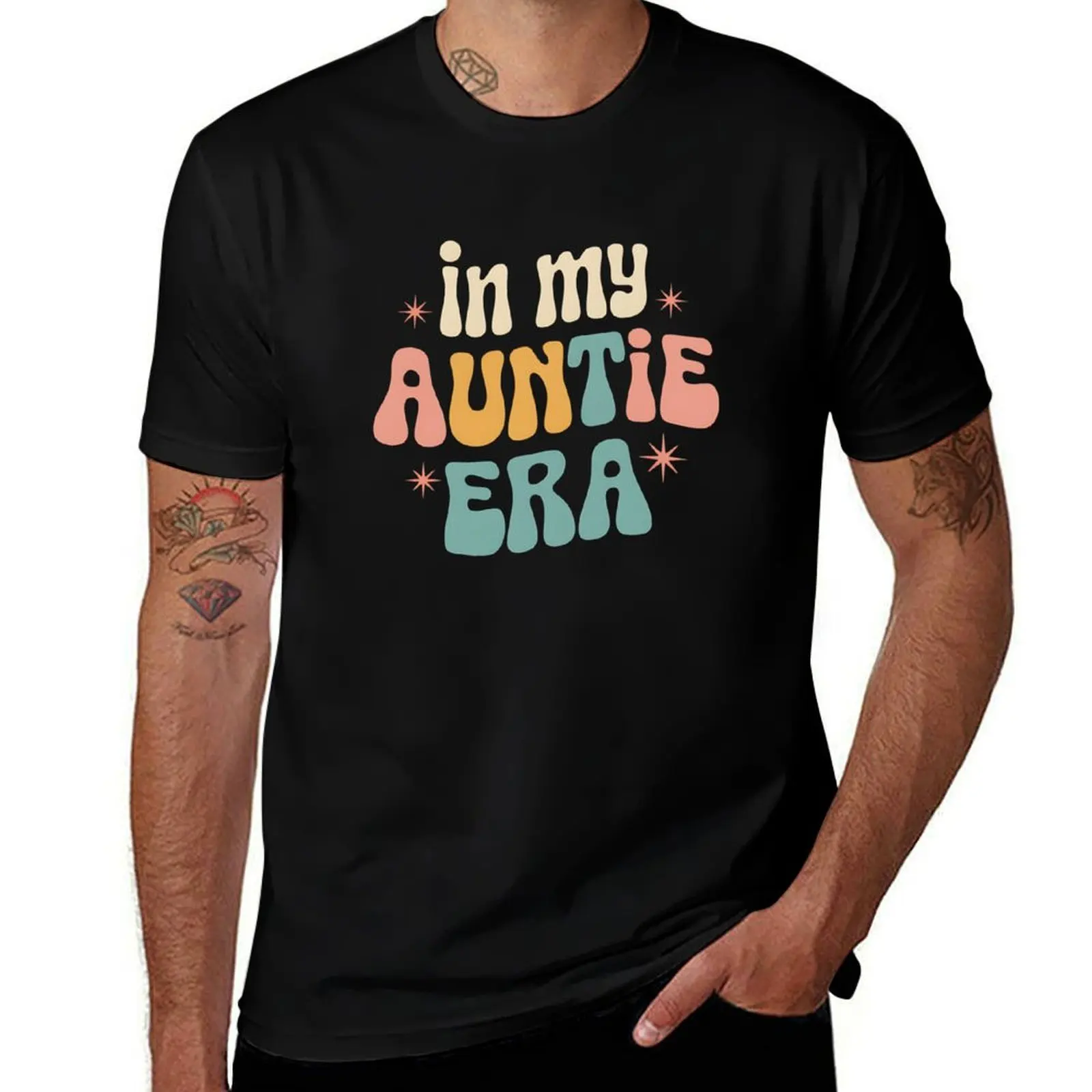 

In My Auntie Era Baby Announcement for Aunt T-Shirt sweat Short sleeve tee hippie clothes anime men tshirt