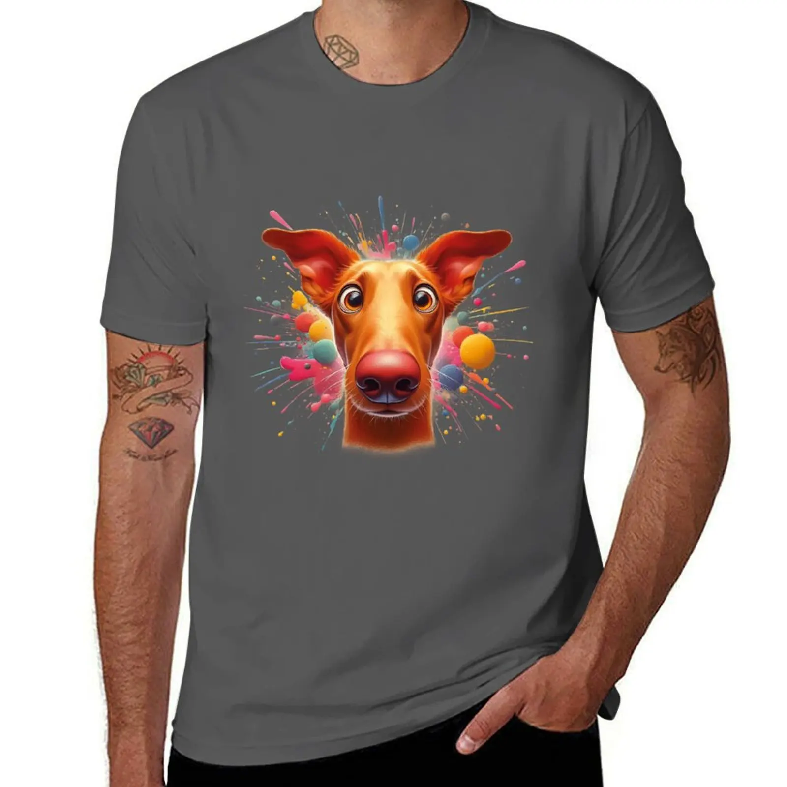 

PopArt Podenco dog T-Shirt Summer Holiday Casual Tee