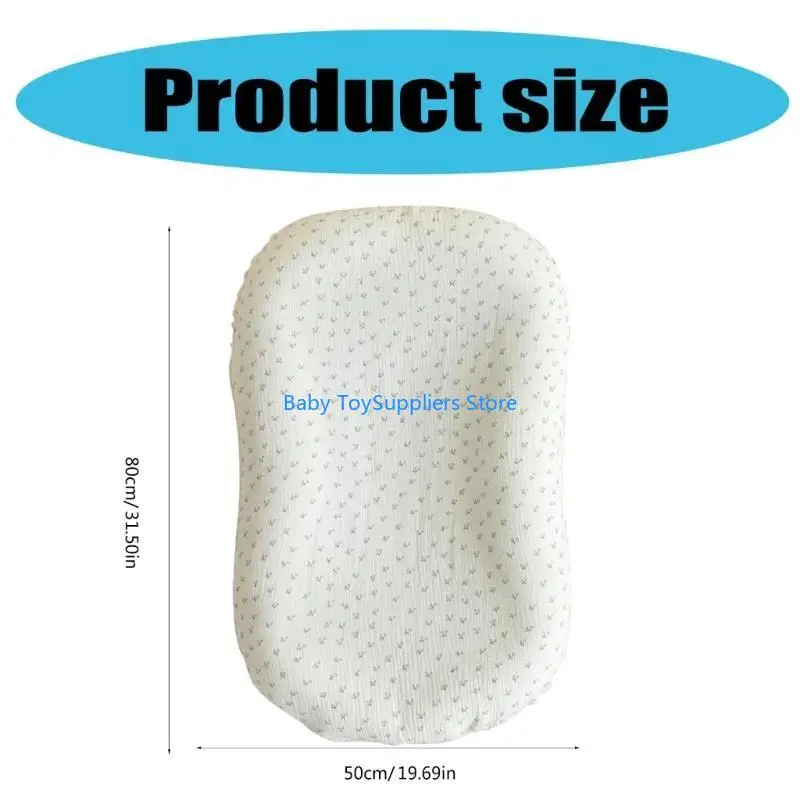 R1WF ทารก LOUNGER เตียงผ้าฝ้ายเปล Bassinet รองรับการออกแบบตามหลักสรีรศาสตร์