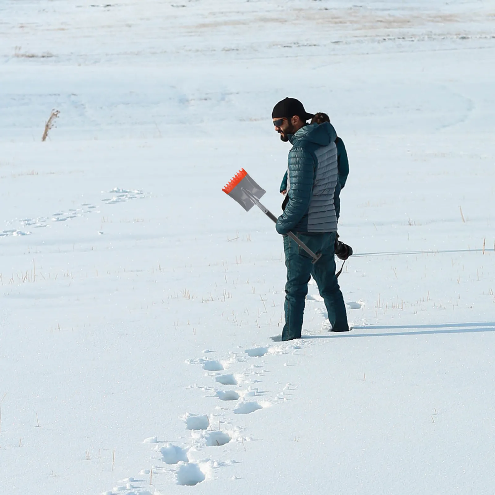 

Уличная лопата для уборки снега, утолщенная металлическая лопата для снега с эффективным инструментом для разбивания льда для автомобиля и дома