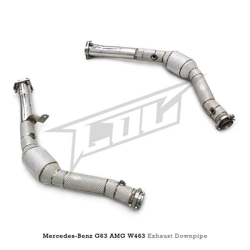 Head Section High flow Pipes Exhaust Pipes branch downpipe Exhaust Pipe with catalyst for Mercedes-Benz G63 AMG 2013-2019