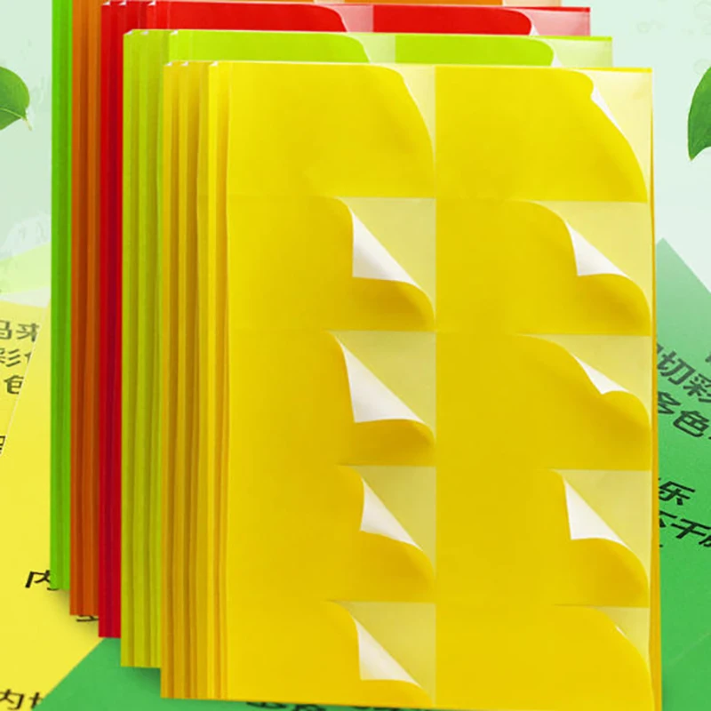 50 Sheets Self-Adhesive Shipping Label for Laser Inkjet Printers  Internal Segmentation A4 Adhesive Paper DIY Office Supplies