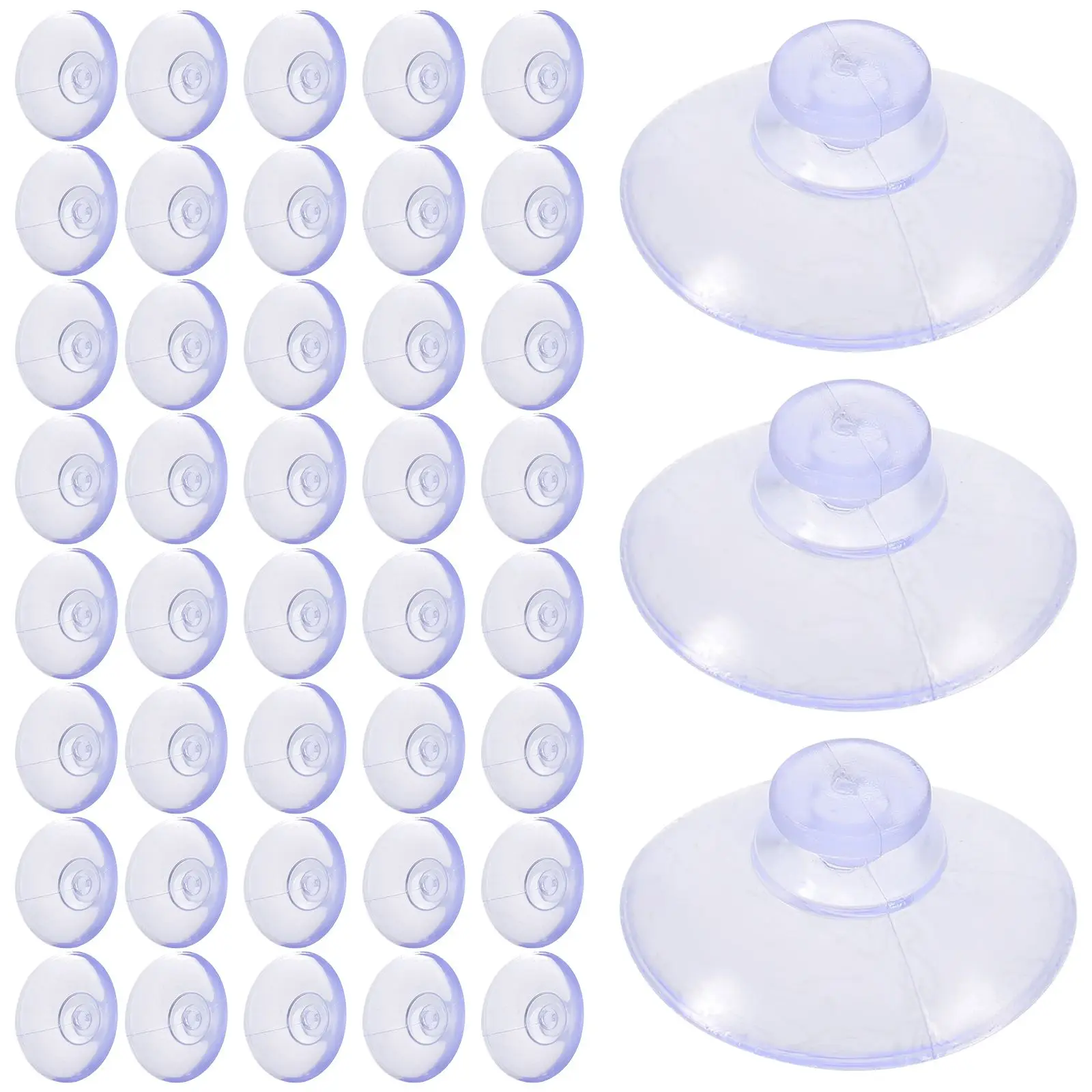 

100 Pcs 2CM Mushroom Head Suction Cups for Glass Table Tops Hooks Hangers Window Mini Small Reusable Sturdy Lightweight