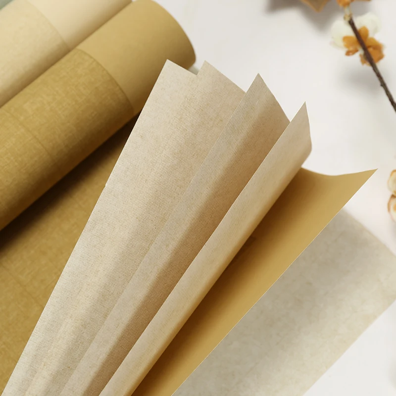 Half-Ripe Rice Paper Chinese Poetry Lattice Pastel Wadang Xuan Paper Maple Pattern Calligraphy Works Special Papier Papel Arroz