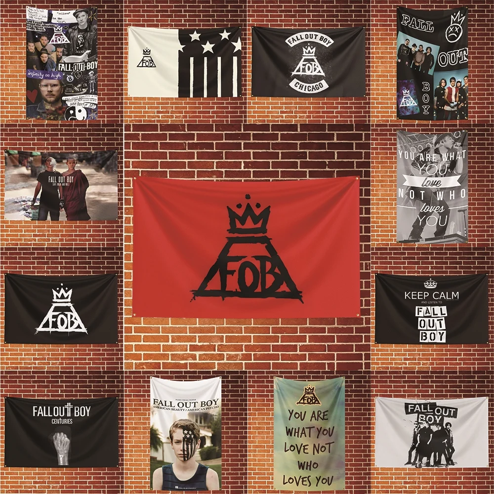 Fall out boy-Music Flag Banner For Fan Cave Watch Party Tailgate Gathering Indoor Outdoor Backyard Home Festival Ornament Supply