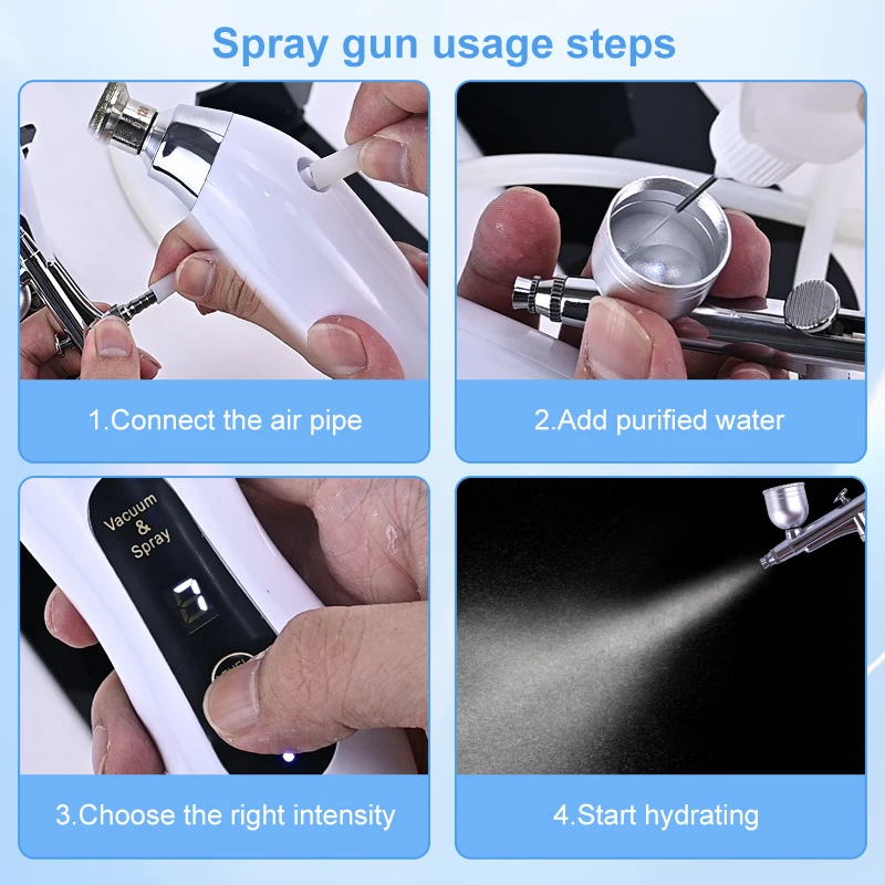 

Multi-functional Skin Polisher Moisturizing Spray Machine - 9 Attachments for Facial and Body Exfoliation Skin Care Beauty