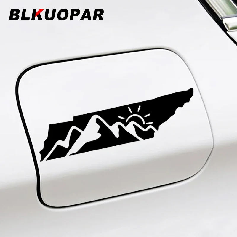 BLKUOPAR Sunset Mountains Cartoon Simple Strokes Car Stickers Personality Waterproof Kawaii Decal Helmet Motorcycle Accessories