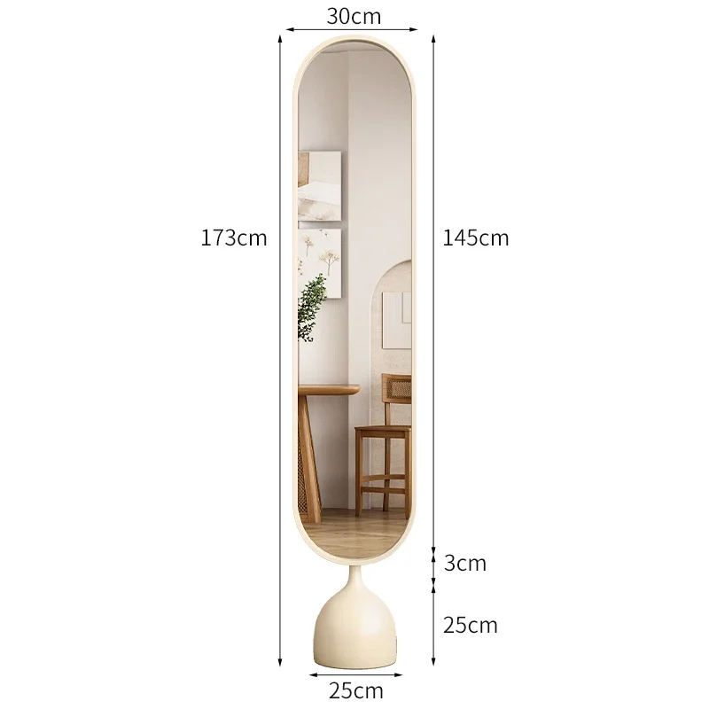 

Light luxury full-body mirror floor-to-ceiling household removable