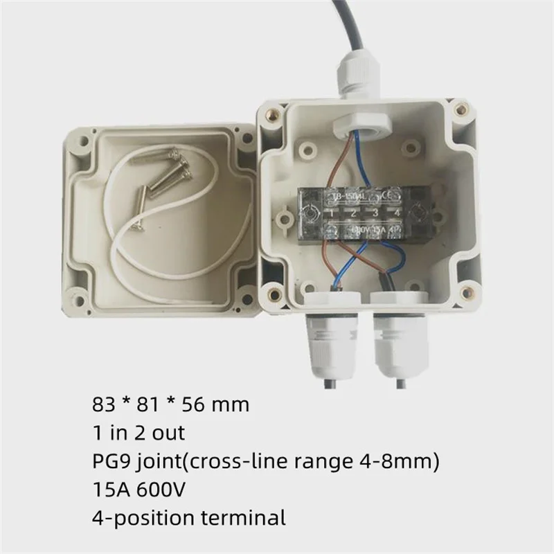 83x81x56mm Outdoor Plastic Distribution Enclosure Case Waterproof Terminal Junction Box Home Monitor Electric Cable Branch Box