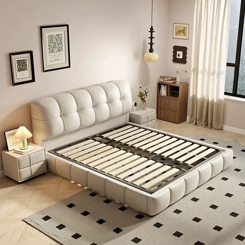 d*-Floor Frame Bed Modern Wooden Design European Beauty Space Saving Princess Bed Storage Double Letto Home Furniture./
