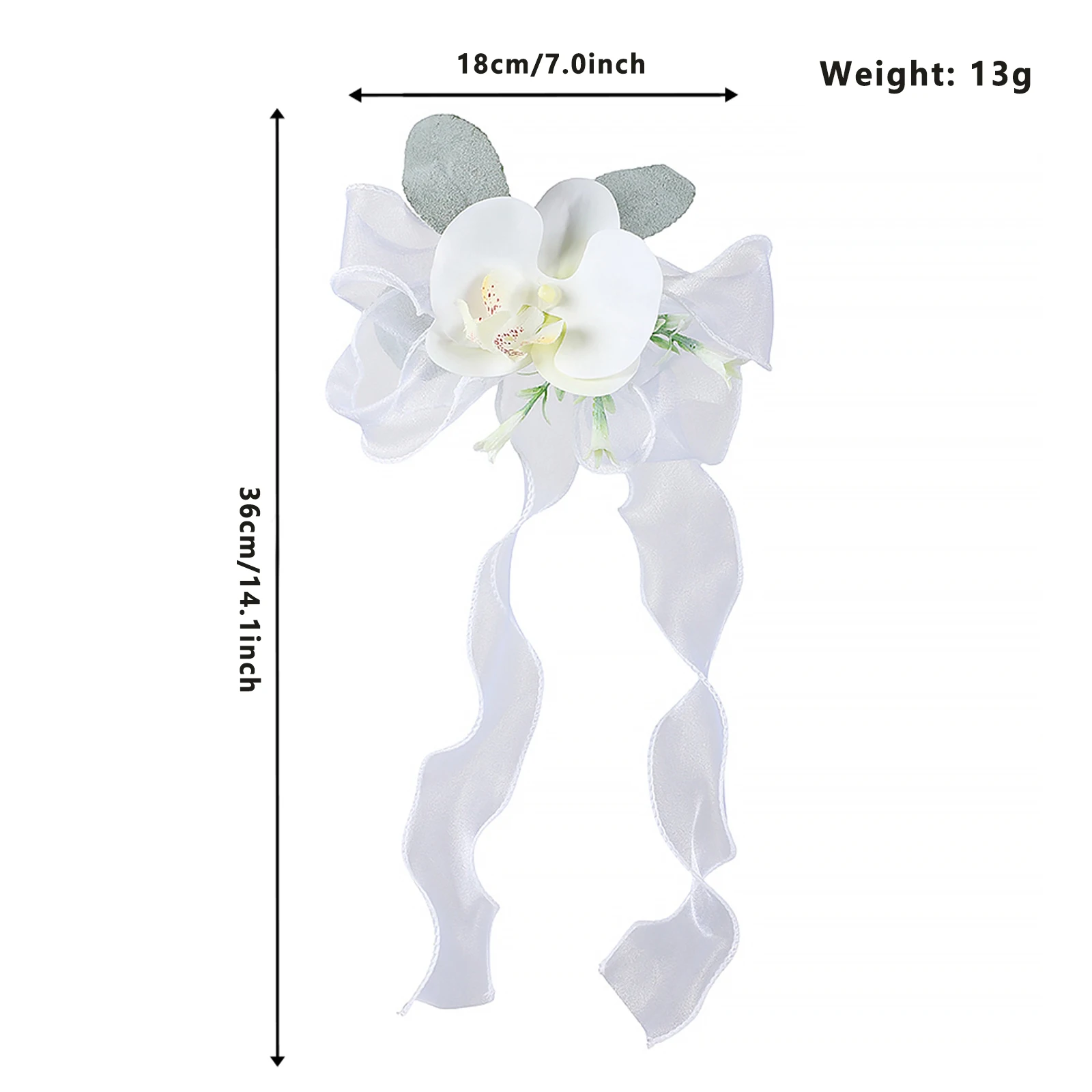 Artificial Flowers Wedding Car Decorations Realistic Faux Flowers with Ribbons for Pew Chair Ceremony Party Supplies view 5