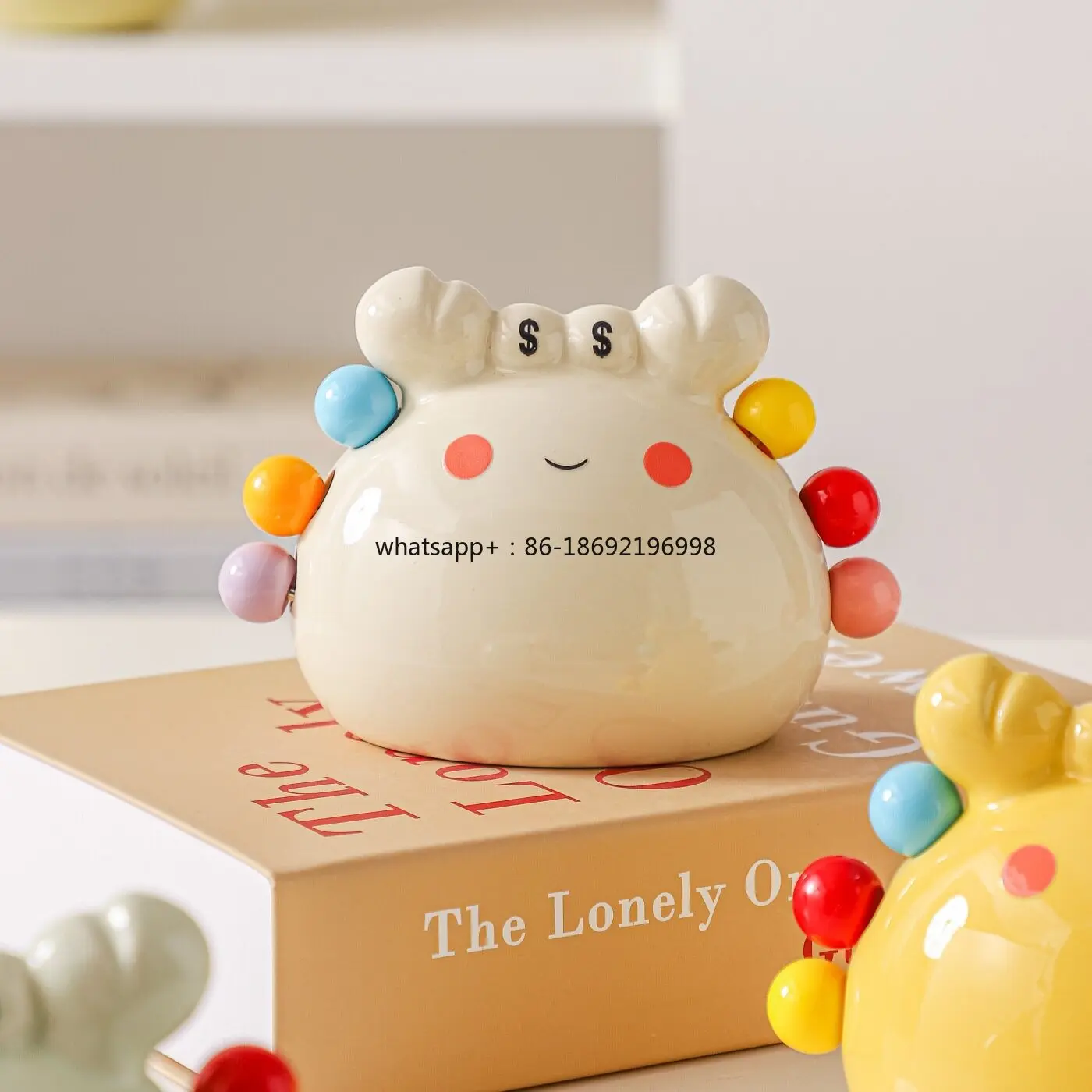 Small Crab Fruit Fork Light Luxury High-end Stainless Steel Ceramic Storage Jar Set Household Living Room Coffee Table
