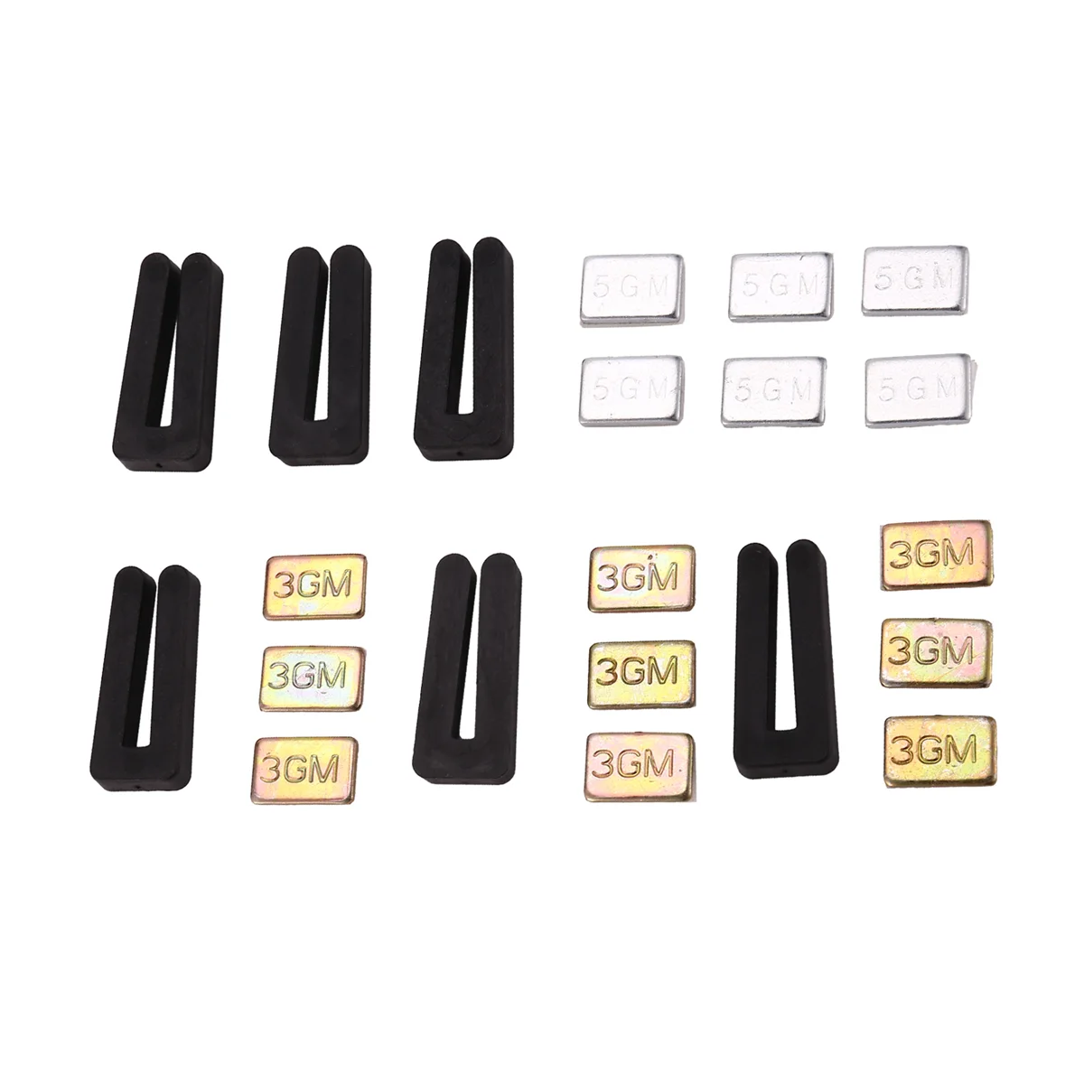6 Sets of Ceiling Fan Blade Balancing Kit Fan Weight Balancing Kit Include Self-Adhesive Metal 5G Weight and 3G Weight Vogue