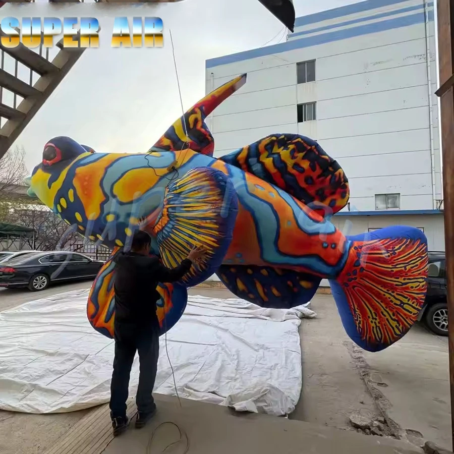 ديكور حفلات جميل، راي مانتا معلق ضخم قابل للنفخ لخلفية المسرح