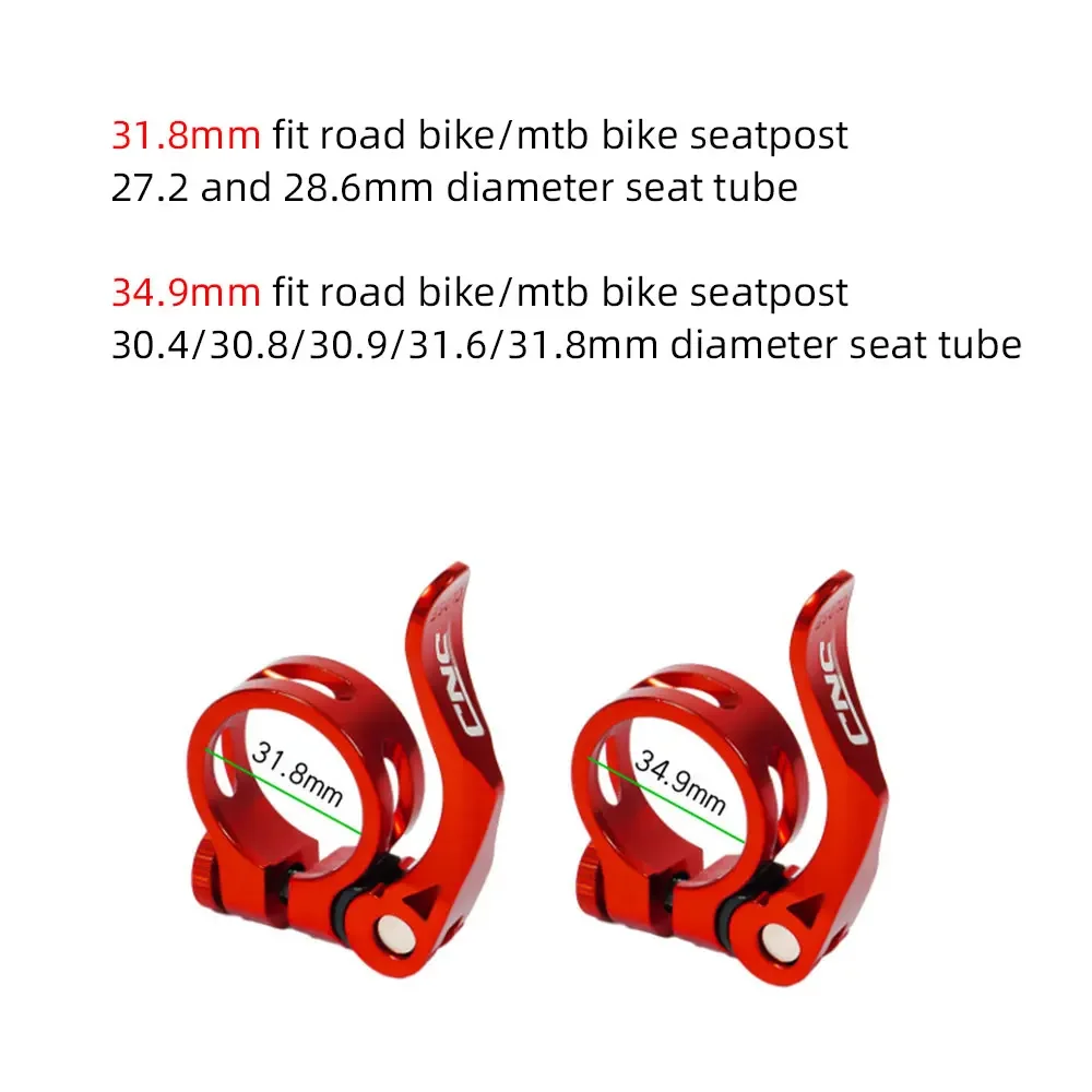 Sattelstützenklemme 31,8/34,9 mm Schnellspanner Rennrad Aluminium Ultraleicht MTB Fahrrad – Detail 1